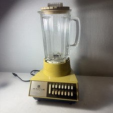 Vintage 1970s Waring Solid State 14-Speed Glass Blender | Harvest Gold TESTED picture