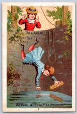 K20/ Victorian Trade Card c1880s Defiance Ohio Martin Glassware Grocery 118 picture
