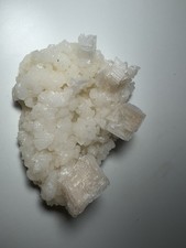 Stilbite & Heulandite Cluster Sparkling White Matrix with Peachy Blades picture