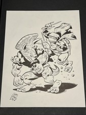 TMNT Original Art Sketch - Jim Lawson 11x14 Double Character picture
