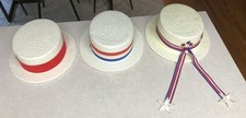 3 Vintage Election Foam Hats Red White Blue.  USA Elections 1970’s picture