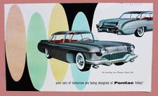 1955 PONTIAC STRATO STAR  AUTOMOBILE CAR ADVERTISING SALES BROCHURE VINTAGE picture