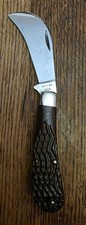 Case XX Vintage 2 Dot 1978 Brown 61011 Hawkbill Pruner Pocket Knife picture