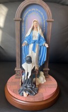 Our Lady of the Miraculous Medal statue, The Danbury Mint fine porcelain painted picture