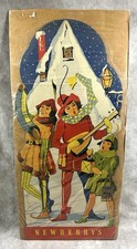 Vintage J.J. Newberry’s Holiday Window Display Sign Cardboard Store Advertising picture