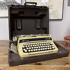 1973 Smith-Corona Galaxie Twelve Vintage Portable Typewriter with Case Tan Brown picture