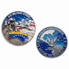 US Military Strike Venezuela 2026 Operation Southern Spear Challenge Coin Gift picture