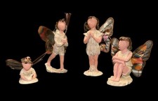 Set of 4 Enchanted Wings Butterfly Wing Fairy Figurines picture