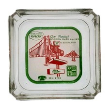 Vintage Marketing Ashtray / Golden Gate Lanes  / California El Cerrito CA picture