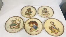 Hummel 1979 German Ceramic Collector Plate Boy Under Tree Round 7.5in + 4 more picture