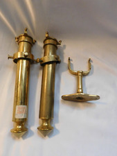 Vintage Gimbaled Nautical Brass Candle Holders With Stand Lot of 2 Holders picture