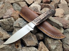 Custom Handmade Stainless Steel Hunting Camping Survival EDC Knife W/Bone Handle picture