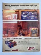 2004 Magazine Print Ad Advertisement Miller Lite Genuine Draft Fridge Pack Vtg picture