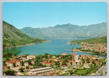 Kotor Bay Bay of Kotor Montenegro Yugoslavia Vintage Panoramic View Postcard picture