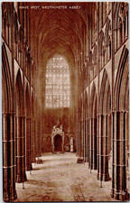 UK England London Westminster Abbey Nave West Interior Vaulted 1910 Postcard picture