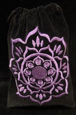 NEW Embroidered Lotus Bag 5x7
