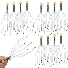 Soaoo 36 Pcs Scalp Massager Head Scratcher Wooden Handle,Black picture