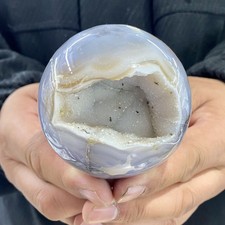 1.29LB Natural agate crystal cave ball, crystal ball, energy and spiritual energ picture