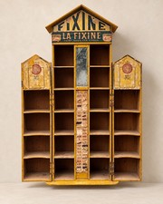 Rare 1920s French La Fixine Advertising Shop Display Cabinet Textile Dye picture