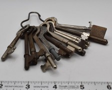 Vintage / Antique Skeleton Keys Lot of 12 - Assorted Furniture Cabinet Lock Keys picture