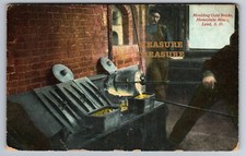 C1908 LEAD, SD HOMESTAKE GOLD MINE, MOULDING GOLD BRICKS Postcard P87 picture