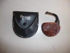 VINTAGE ROLEX BRIAR ITALY FOLDING VEST POCKET PIPE CASE SMOKED L@@K picture