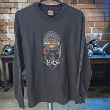 VTG 99 Harley Davidson Steel Chattanooga TN T-Shirt Mens Large Hanes Beefy T picture
