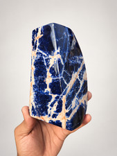 Large Sunset Sodalite Flame Freeform Crystal 1.260kg 2.78lb Blue Stone Decor picture