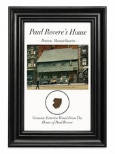 PAUL REVERE House - Genuine Artifact Framed - 5x7in - Exterior Wood Fragment picture