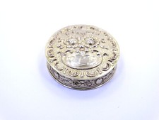 Antique German ALBO Albert Bodemer 835 Silver 54mm Repousse Rose Trinket Box picture