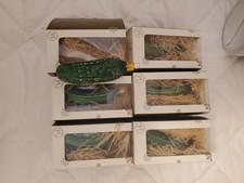 Pier 1 Christmas Pickle Glass Ornaments Made in Czech Rep. - 6 of them picture
