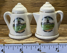 Vintage Winnipeg Canada Parliament Buildings Salt & Pepper Shakers 2pc Ceramic picture