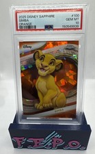 2025 Topps Chrome Disney Sapphire Orange Lion King’s Simba 18/25 PSA 10 picture
