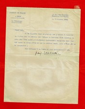 LD57-L.TAPUSCRITE SIGNED-PAUL LANDOWSKI-SCULPTOR-TOMB OF MARSHAL FOCH-1936 picture