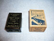 SUPER RARE FORD DEALER advertising match box holder Topton Pa. flathead V8 picture