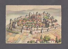 FRANCE CARCASSONNE DRAWING SIGNED BY BARDAY VINTAGE POSTCARD picture