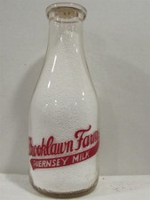 TRPQ Milk Bottle Brooklawn Farms Dairy Hagerstown MD? Location??? Guernsey Milk picture