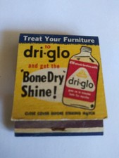 Rare Vintage Matchbook Collectible Ephemera Dri-glo Bone Dry Shine picture