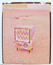 Vintage Jon Henry Original 4x5 Transparency Surrealist Retro TV Pop Art Photo picture
