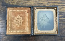 Antique Tintype Photo Child Union Case Victorian Vintage Little Girl Ethereal picture