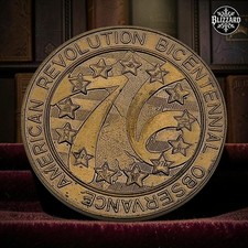 1976 Grand Lodge of New Jersey Masonic Bicentennial Bronze Medal Freemason picture