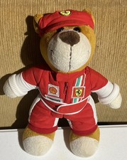Ferrari F1 Racing Teddy Bear Plush 10” Racing Suit Shell Bridgestone picture