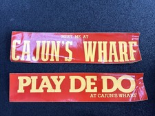 Vintage Bumper Sticker Cajun’s Warf Set Of 2 picture