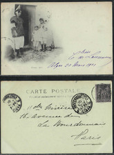 1901 old Jewish women Vintage postcard Judaica PC send to Paris Femme Juive picture