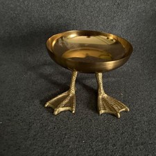 West Elm Style Brass Gold Duck Trinket Bowl Sculptural Candle Holder Tray picture
