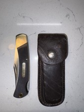 Old Timer SCHRADE USA Made 6OT Lockback Knife With Leather Sheath CLEAN AND WAX picture