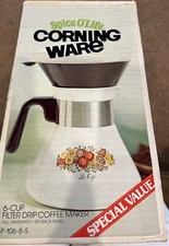 VTG NOS Spice O' Life Filter Drip Coffee Maker Corning Ware  6-Cup 30oz IN BOX picture