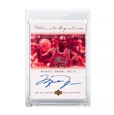 National Treasures Logoman Michael Jordan Autographs Signed Jersey Star Card 1PC picture