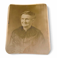 Antique~1800s~Original Photo Print~Portrait Photograph~Elderly Woman~People~8x10 picture