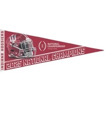 2025 Indiana Hoosiers CFP National Champions Team WinCraft Pennant NWT 12x30 picture